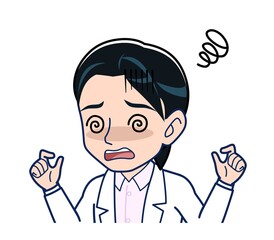 Young female doctor in a white lab coat