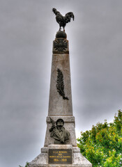 Obraz premium Monument aux Morts de la Grande Guerre au Malzieu-Ville, France