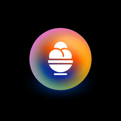 Fototapeta premium Ice Cream - App Button