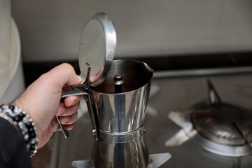 Making Italian coffee with mocha is another story!  Typical Neapolitan coffee maker to make a traditional Italian coffee.