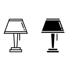 lamp  icon vector set. bedroom illustration sign collection. illuminator symbol.