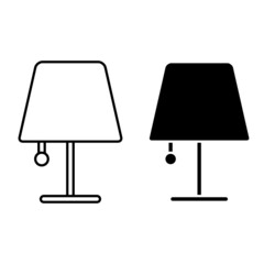 lamp  icon vector set. bedroom illustration sign collection. illuminator symbol.
