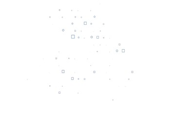 Light BLUE vector cover with circles, cubes.