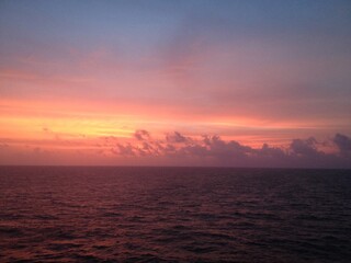 sunset over the sea