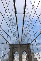 Naklejka premium New York City Manhattan Brooklyn Bridge 