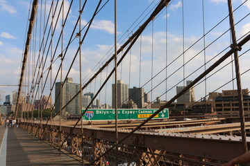 New York Manhattan Brooklyn Bridge City Building