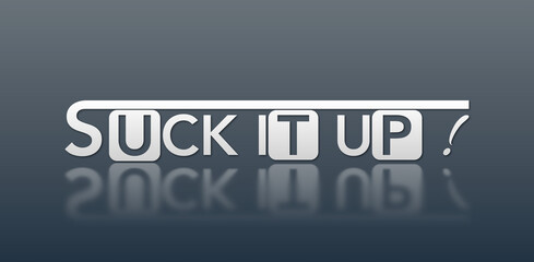 Suck it up con sfondo colorato