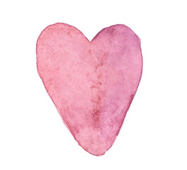 Cute watercolor hand drawn heart