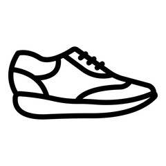 Teen sneakers icon. Outline teen sneakers vector icon for web design isolated on white background