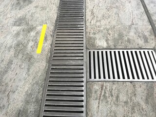 Stainless steel power coated or fabricated Floor Drain longitudinal Grating at metro station T...