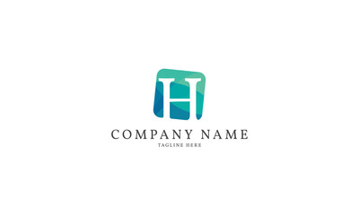 letter H modern square logo template