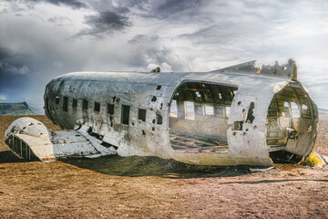 the dc 3 wreck at Sólheimasandur beach on iceland