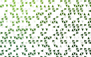 Light Green vector backdrop with lines, triangles.