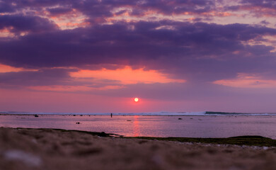 Obraz premium Tropical sunset in Bali