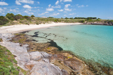 La Bobba beach, Carloforte, St Pietro Island, Carbonia - Iglesias district, Sardinia, Italy, Europe