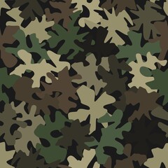 Fototapeta premium Camouflage seamless pattern background masking camo repeat print