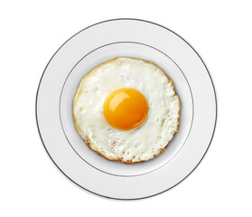 fried egg on white dish