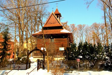 Nałęczów, Uzdrowisko, Sanatorium, Park, Pawilon, Kaczki, Staw,  © woodyd