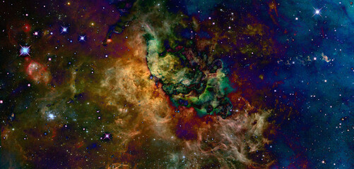 Galaxy cluster. Elements of this image furnished by NASA