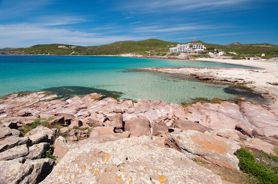 Cala dello Spalmatore, La Caletta beach, Carloforte, St Pietro Island, Sulcis Iglesiente, Carbonia Iglesias, Sardinia, Italy, Europe