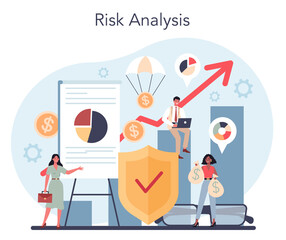 Financial analyst or consultant. Risk analysis. Business character