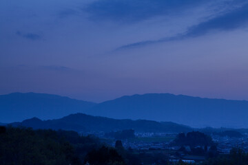 甘樫丘展望台から見る葛城山