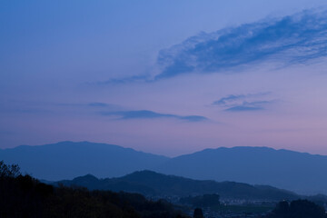 甘樫丘展望台から見る葛城山