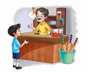 boy and man speaking