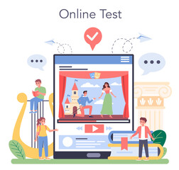 Drama class online service or platform. Children creative