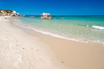Fototapeta na wymiar Santa Giusta beach, Costa Rei, Muravera, Castiadas, Cagliari, Sardinia, Italy, Europe
