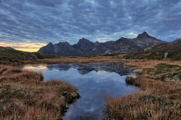 lake in the mountains reflection