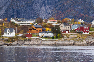 Obraz premium village on the shore