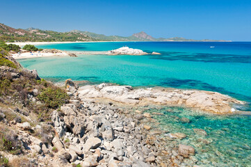 Scoglio di Peppino beach, Costa Rei, Muravera, Castiadas, Cagliari, Sardinia, Italy, Europe