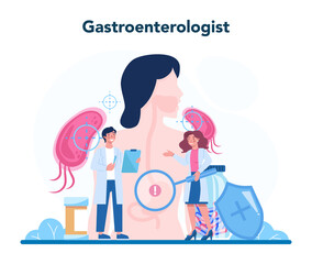 Gastroenterology doctor concept. Idea of health care and stomach