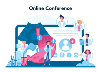 Gastroenterology doctor online service or platform. Idea