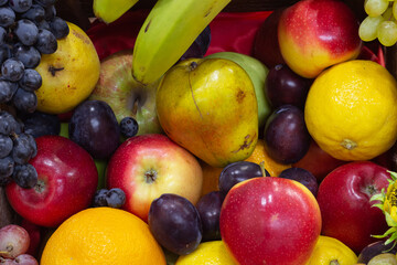 Fruits and vegetables close up.