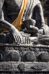 Detail of Buddha's hands. Annapurna circuit