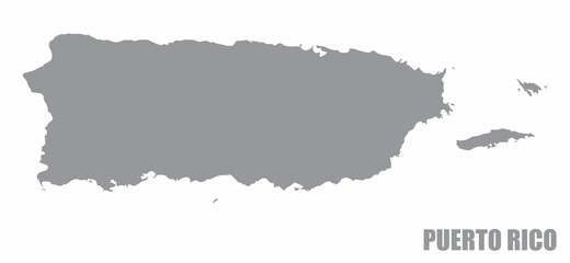 Puerto Rico silhouette map