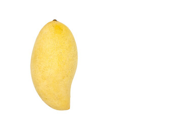 Riped waterlily mango isolated on white. Clipping path