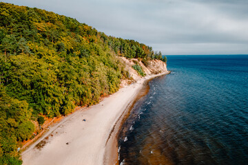 cliff in Gdynia Orłowo photo from a drone
