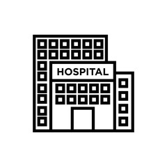 Hospital building icon