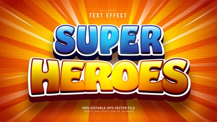 Super Heroes Cartoon Text effect