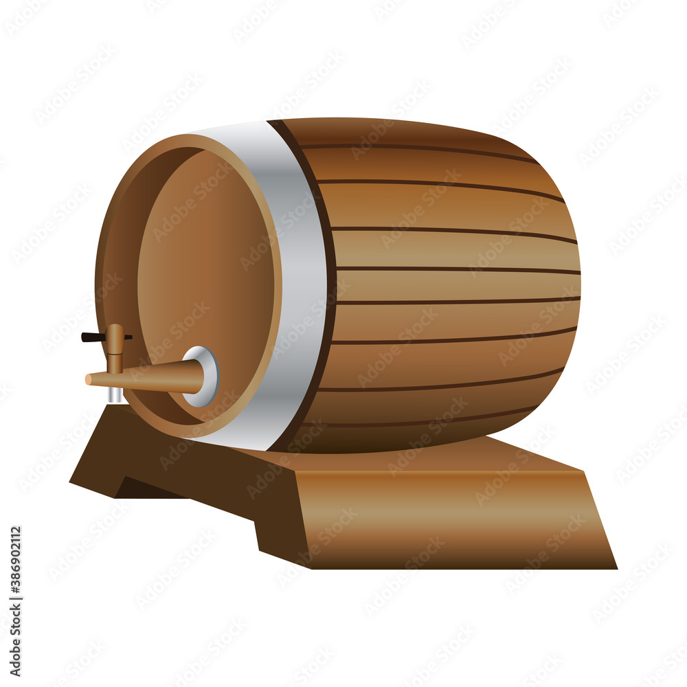 Poster beer barrel drink isolated icon