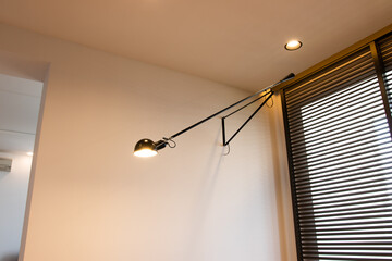 modern light fixture in a simple form in a new home