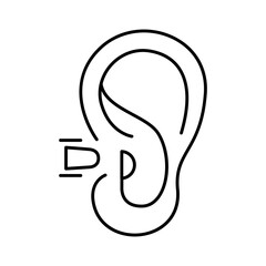 use ear plug line style icon