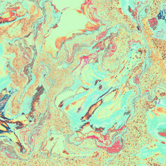 Brown Beauty Shawl. Faded Silk Element. Orange Fashion Print. Pastel Wet Pattern. Green Cotton Banner. Drawn Image. Black Liquid Graffiti. Abstract Poster.