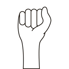 hand fist fighter silhouette icon