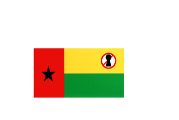 flag with covid 19 warning