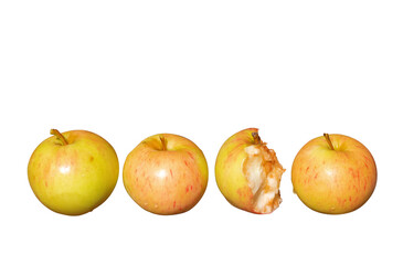 Apples on a white isolated background.