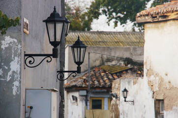 Fototapeta premium Фонари на старинной улице в Евпатории